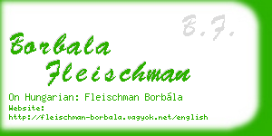 borbala fleischman business card